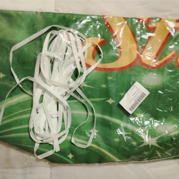 St. Patrick’s Day Banner Sign 120" x 20" Polyester with Grommets & Ribbon String - Picture 2 of 11